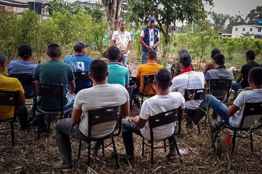 Fueron liberados 18 jóvenes en zona rural de Tumaco. Cortesía Defensoría del Pueblo