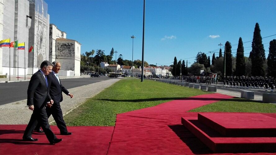 Inicia la visita de Estado del presidente Santos en Portugal. Foto: La Wcon Julio Sánchez Cristo