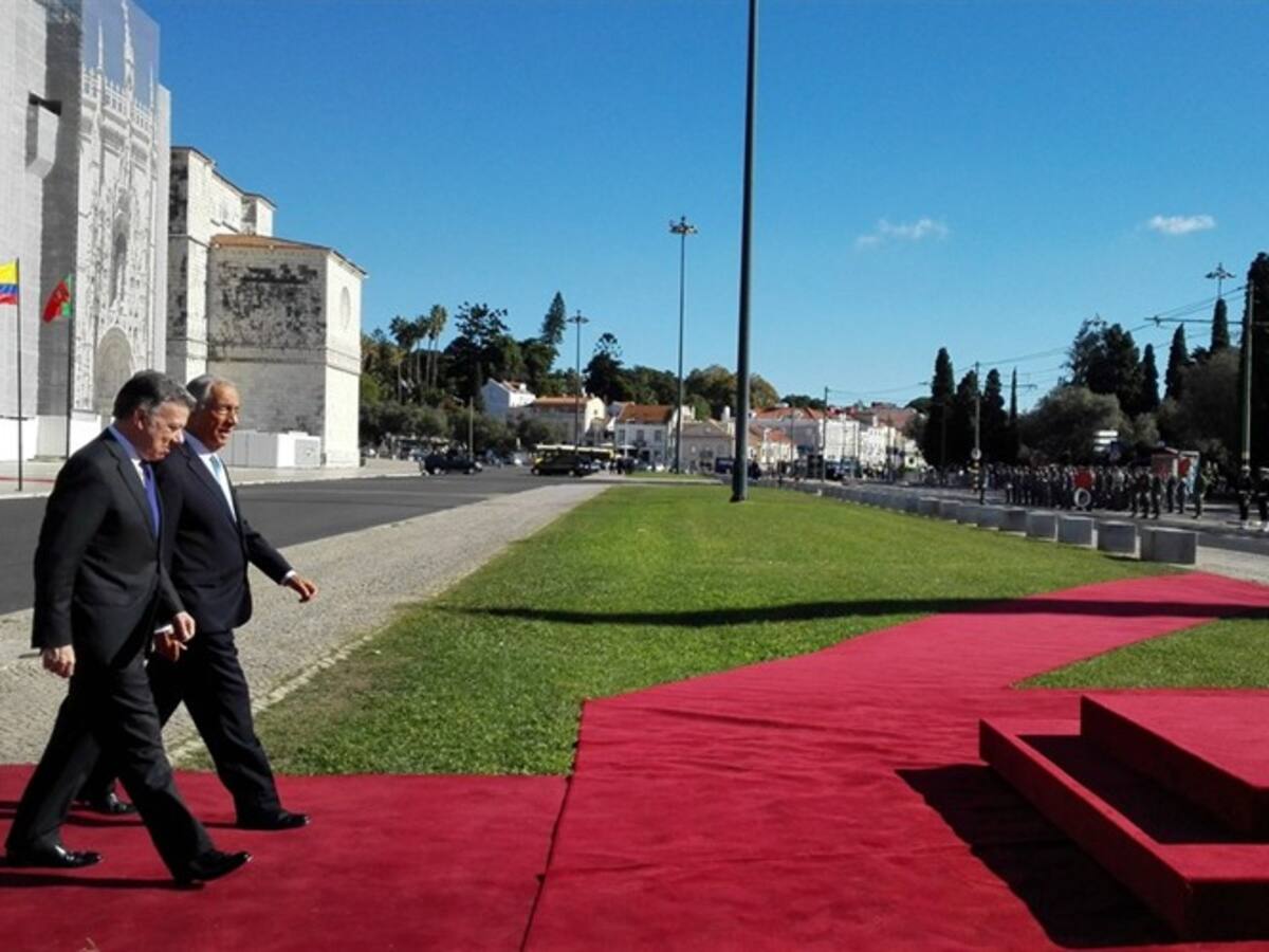 Inicia la visita de Estado del presidente Santos en Portugal