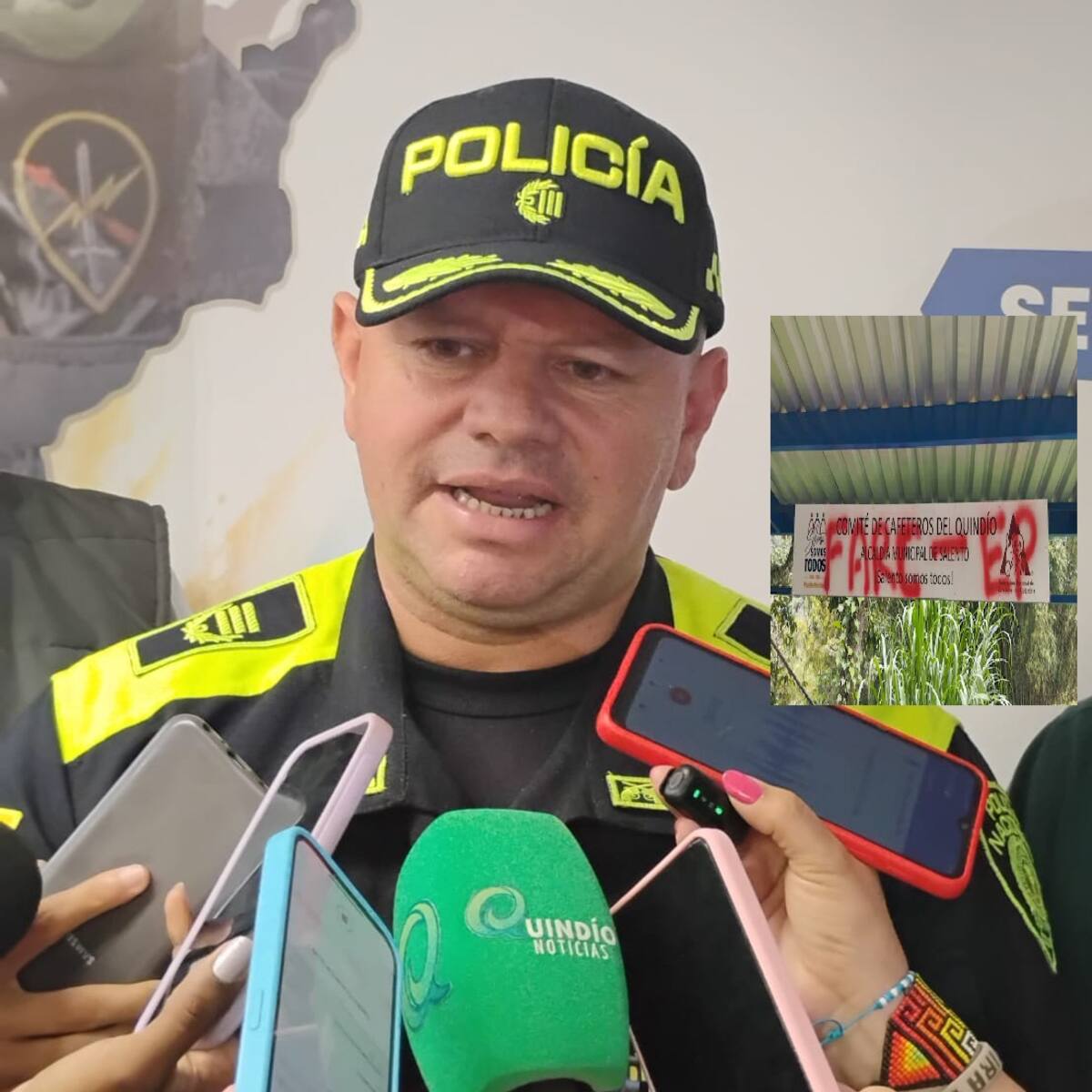 Policía Quindío alerta posible aparición de panfletos de grupos armados por posesión presidencial