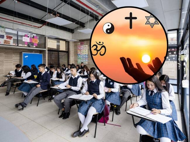 Estudiantes y religiones en el mundo.