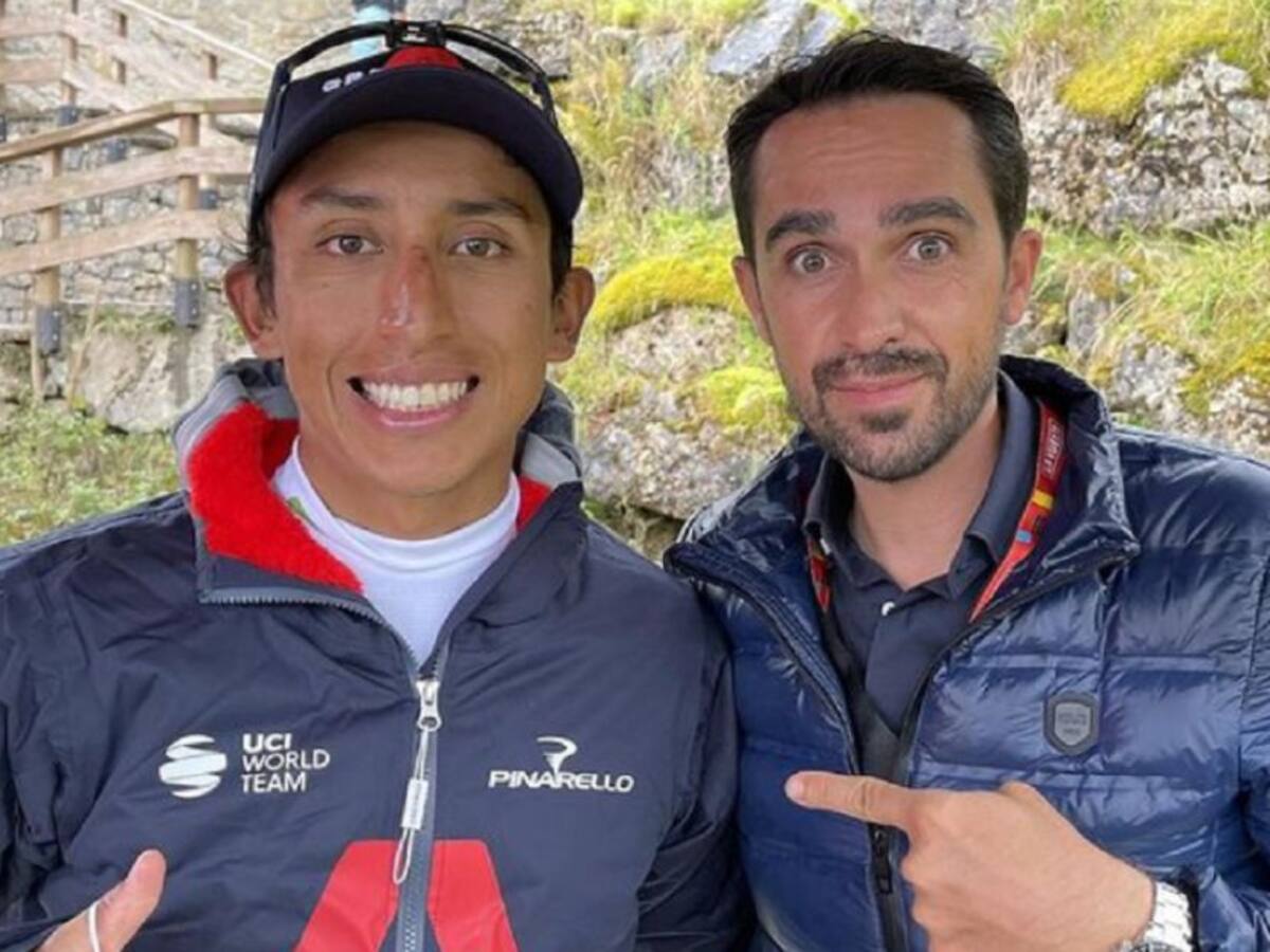 Alberto Contador no ve a Egan Bernal corriendo en el Movistar Team