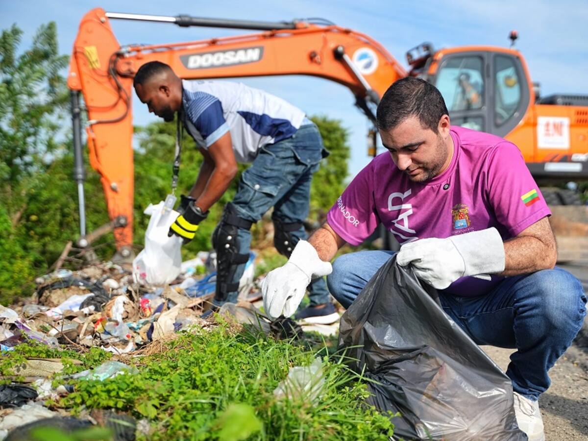 Más de 100 toneladas de basura recogió la Gobernación de Bolívar en Sincerín