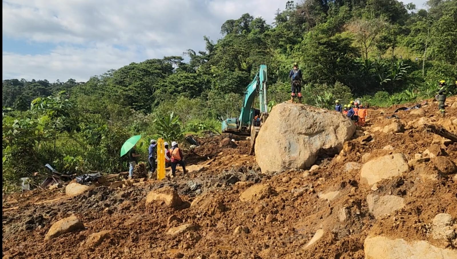 Lugar de búsqueda de desparecidos en Chocó- foto Caracol Radio