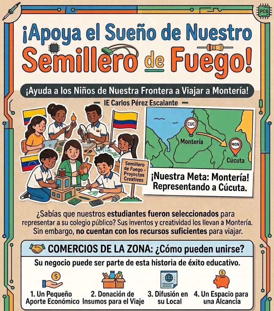 Estudiantes de Cúcuta buscan apoyo para viajar a concurso de mecatrónica en Montería.