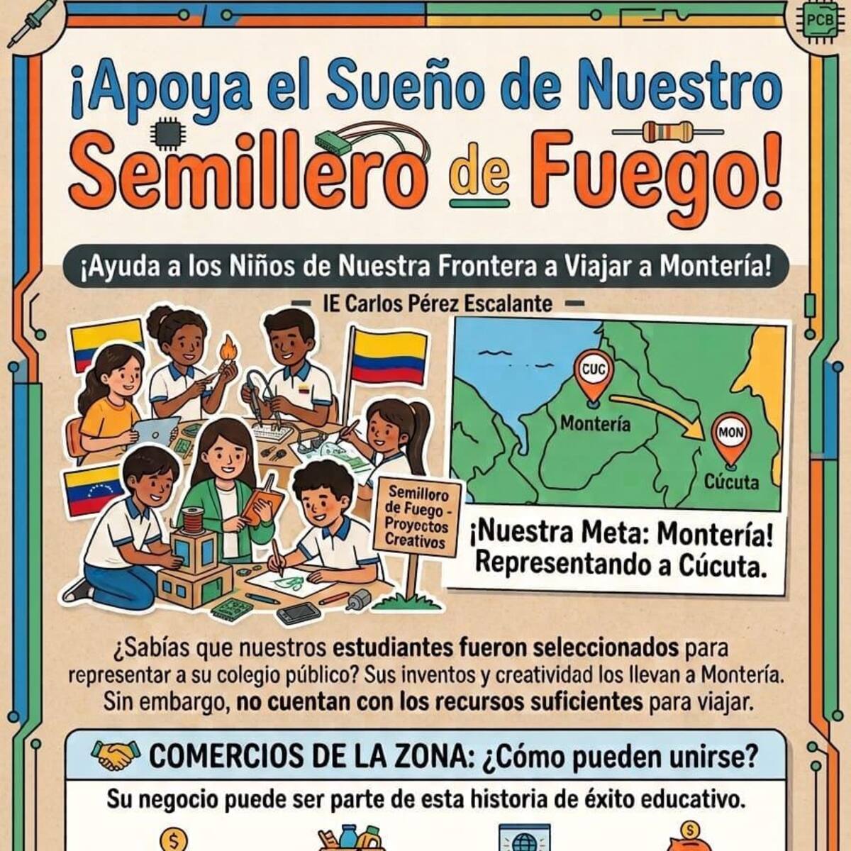 Estudiantes de Cúcuta buscan apoyo para viajar a concurso de mecatrónica en Montería