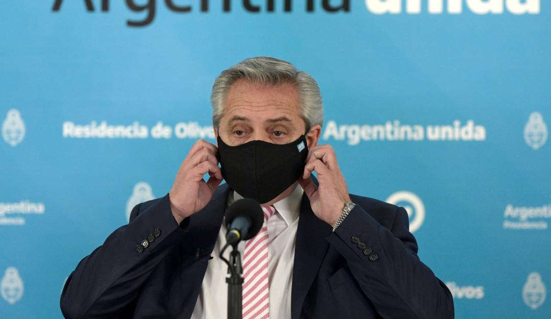 El presidente argentino, Alberto Fernández.    Foto: Getty 