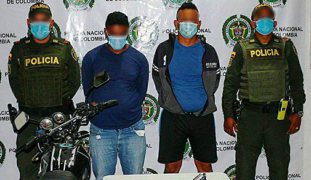 Los capturados serían los presuntos autores del hurto cometido a una mujer, en el municipio de Turbana vía Mamonal