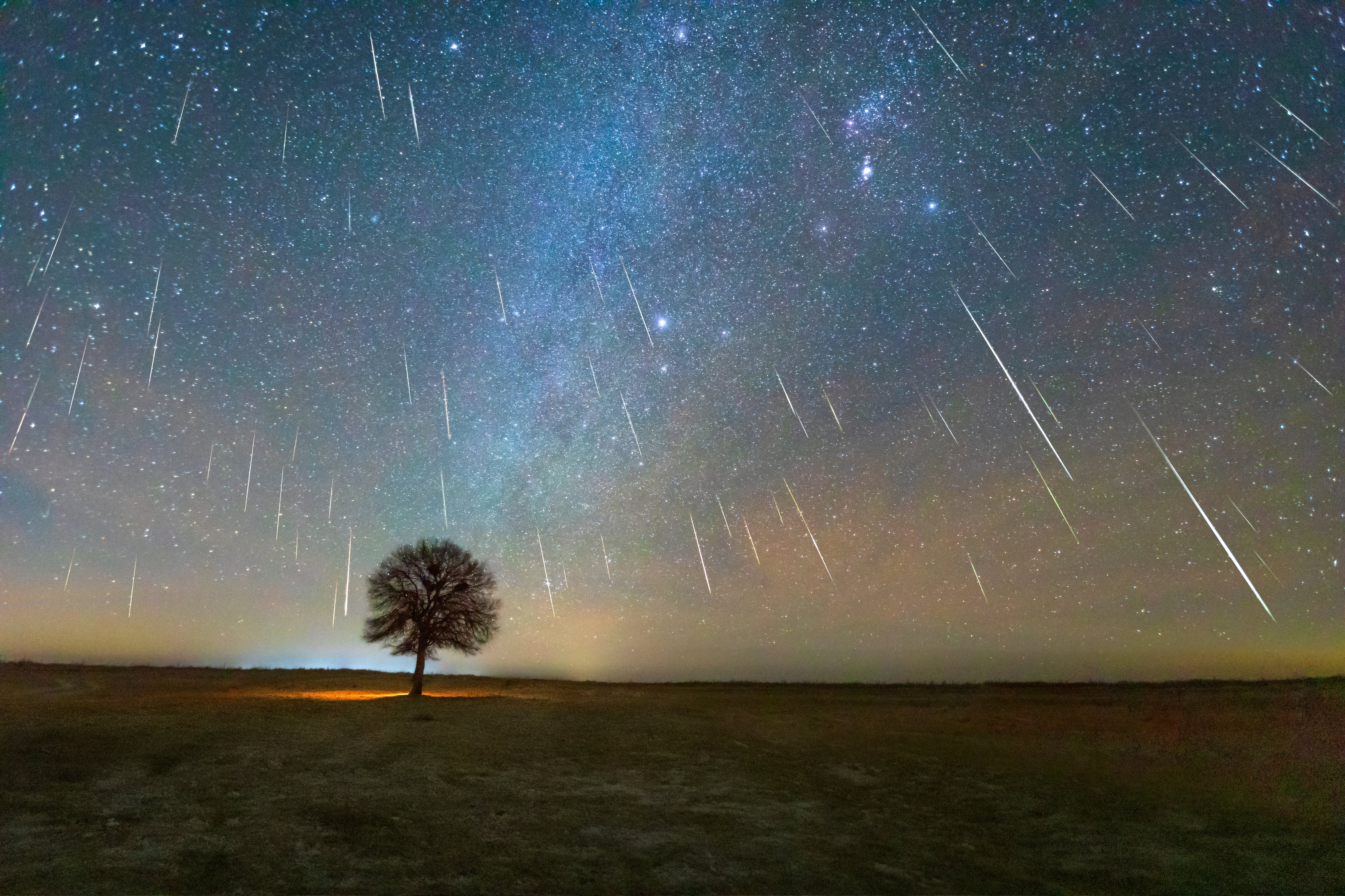 Lluvia de estrellas Gemínidas diciembre 2023. Foto vía Getty Images.