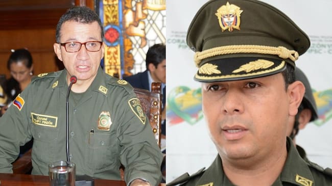 El coronel Pompy Arubal Pinzón Barón, comandante saliente de la Metropolitana, hará la entrega oficial al coronel Nelson Díaz Pinzón. Foto: Policía
