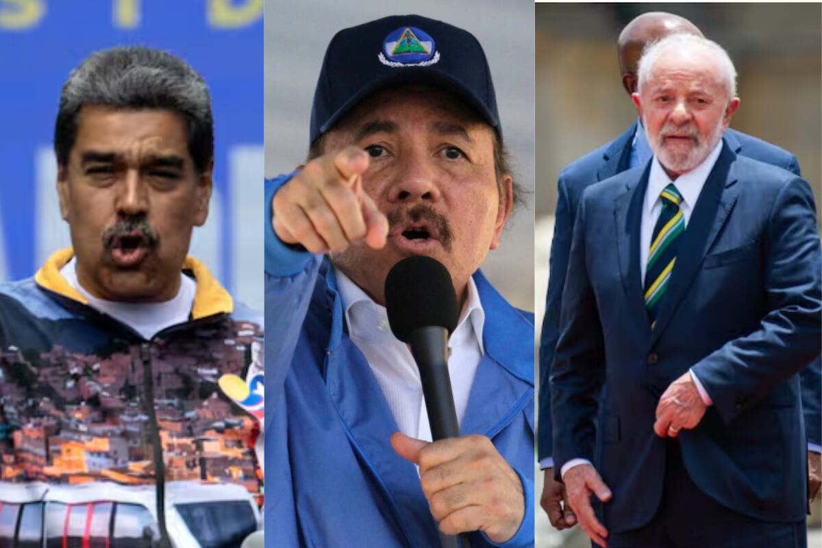 Presidente de Venezuela, Nicolás Maduro; Lula da Silva, presidente de Brasil; Daniel Ortega, presidente de Nicaragua  Foto: Getty Images-