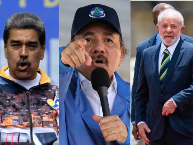 Presidente de Venezuela, Nicolás Maduro; Lula da Silva, presidente de Brasil; Daniel Ortega, presidente de Nicaragua Foto: Getty Images-
