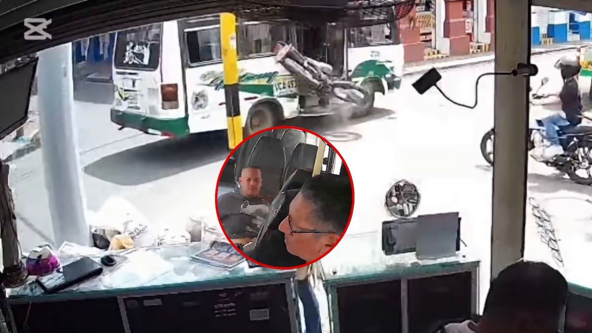 “Pensé que era un pasajero”: conductor revela cómo motociclista terminó dentro de bus en Buga, Valle