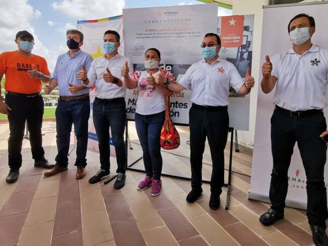 Acuerdo de voluntades firmado por Sena y Alcaldía de Montería con testigos de la comunidad.