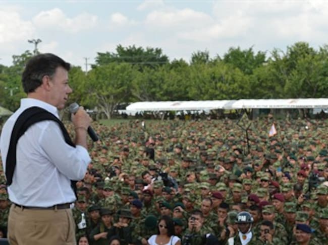 “Ojalá que este año que comienza sea realmente el año de la paz, una paz que multiplique la prosperidad que estamos construyendo”, dijo el presidente Juan Manuel Santos. Foto: Presidencia