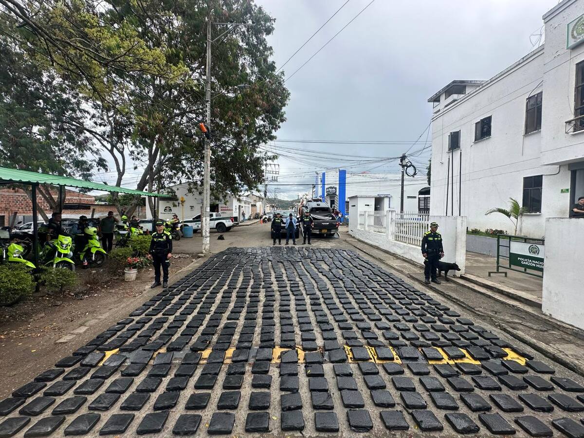 Cerca de dos toneladas de marihuana fueron incautadas en el centro del Huila