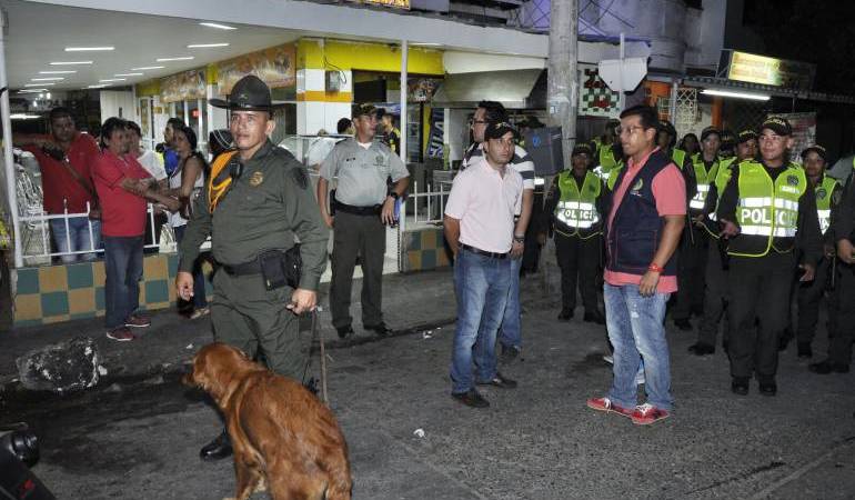 La policía realizó toma de seguridad en el municipio de Montenegro, Quindío.