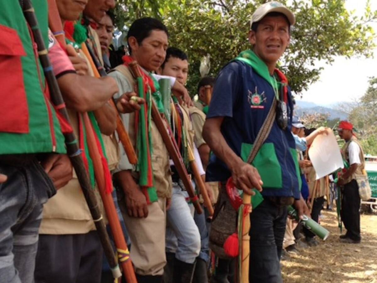 Guardia indígena en el norte del Cauca capturó a 7 hombres armados