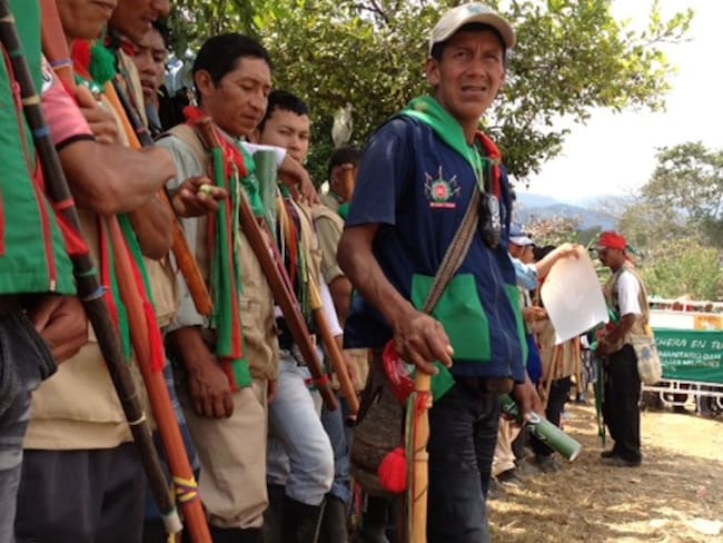 Guardia indígena en el norte del Cauca capturó a 7 hombres armados