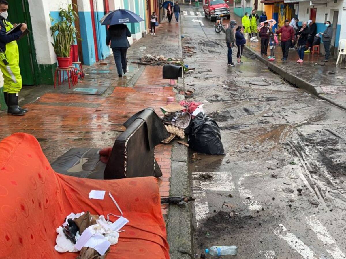 Lluvias torrenciales en Bogotá afectan al barrio Egipto