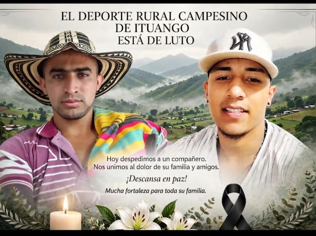 Fallecidos por el colapso del muro de la caseta comunal en la vereda Pascuitá de Ituango- foto cortesía