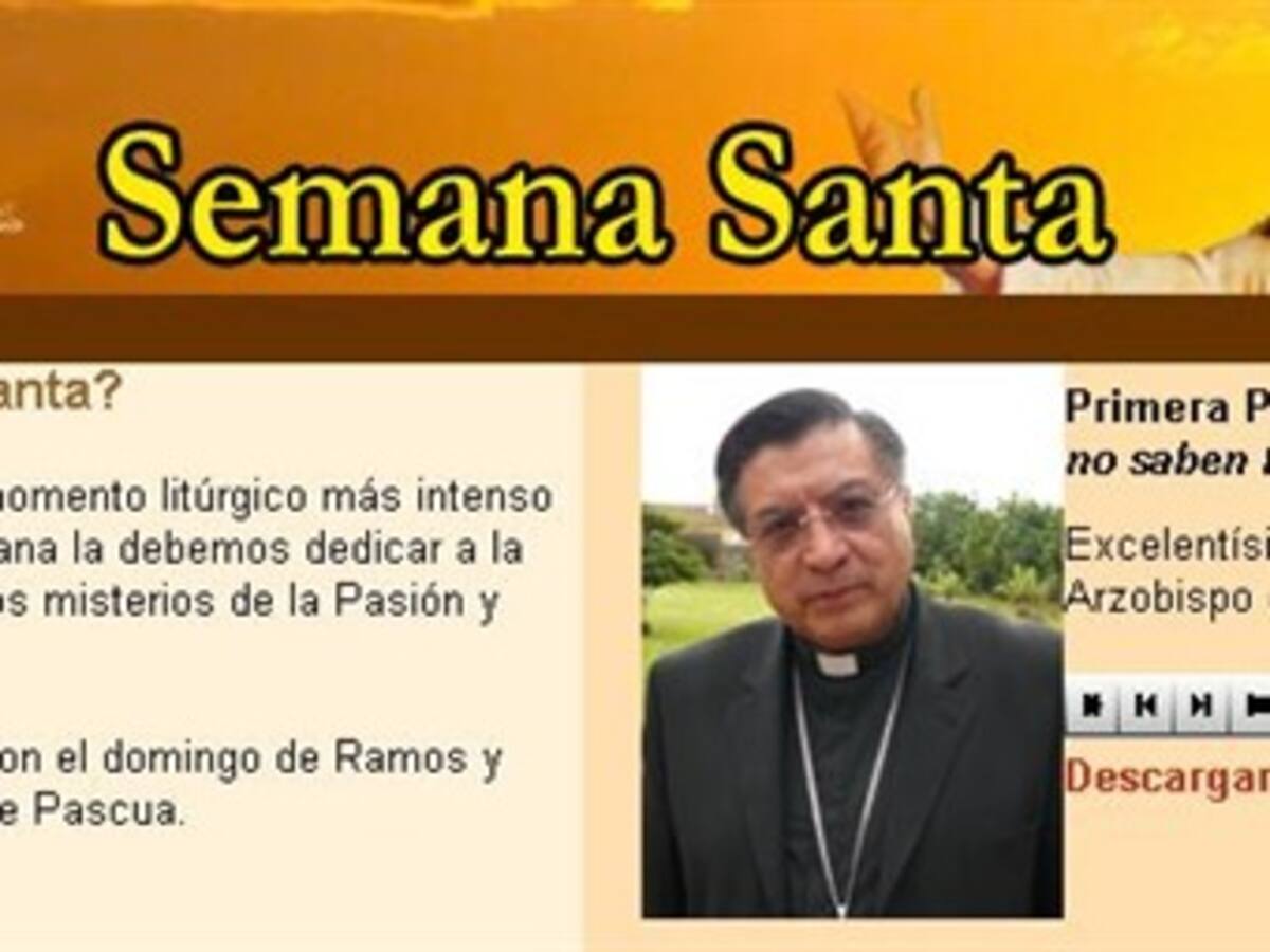 Iglesia Católica crea sitio web para seguir la Semana Santa por internet
