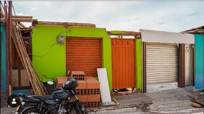 Vivienda destruida por el terremoto en Caldas. Foto: @gobercaldas.