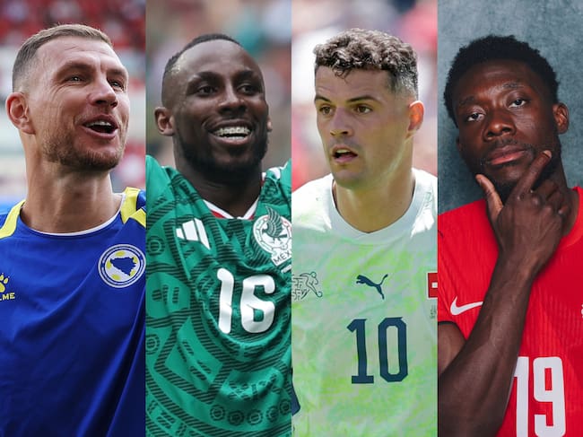 Dzeko. Quñones. Xhaka. Davies. Fotos: Getty Images.