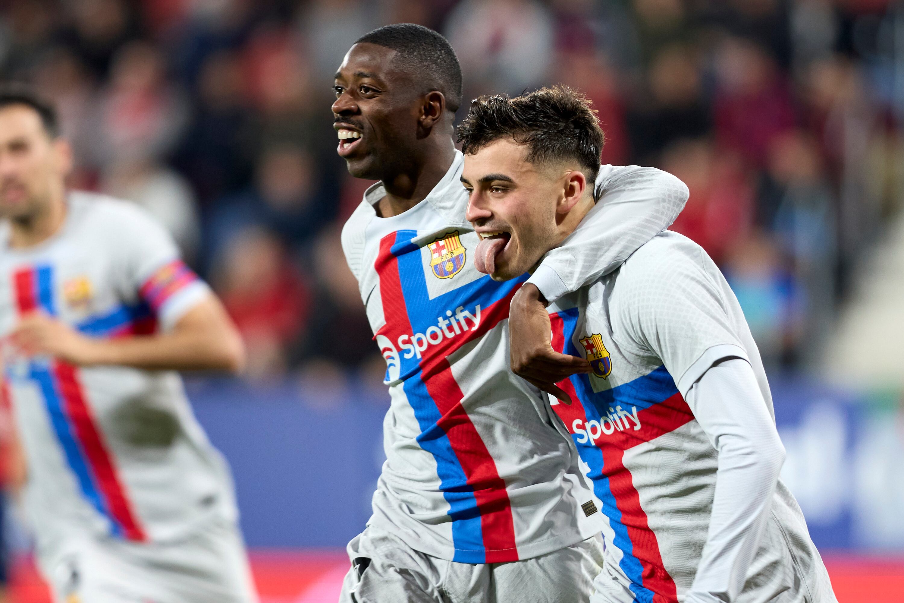 Ousmane Dembelé junto a Pedri en el FC Barcelona. (Photo by Fernando Pidal/SOPA Images/LightRocket via Getty Images)