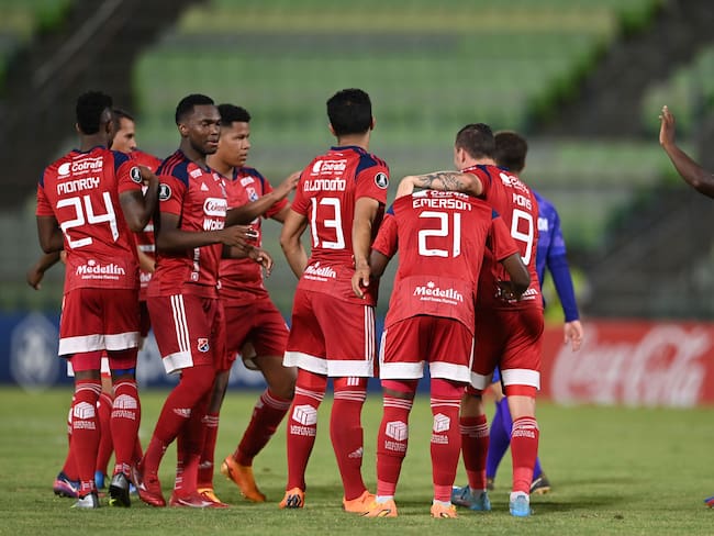 Independiente Medellin. (Photo by YURI CORTEZ / AFP) (Photo by YURI CORTEZ/AFP via Getty Images)