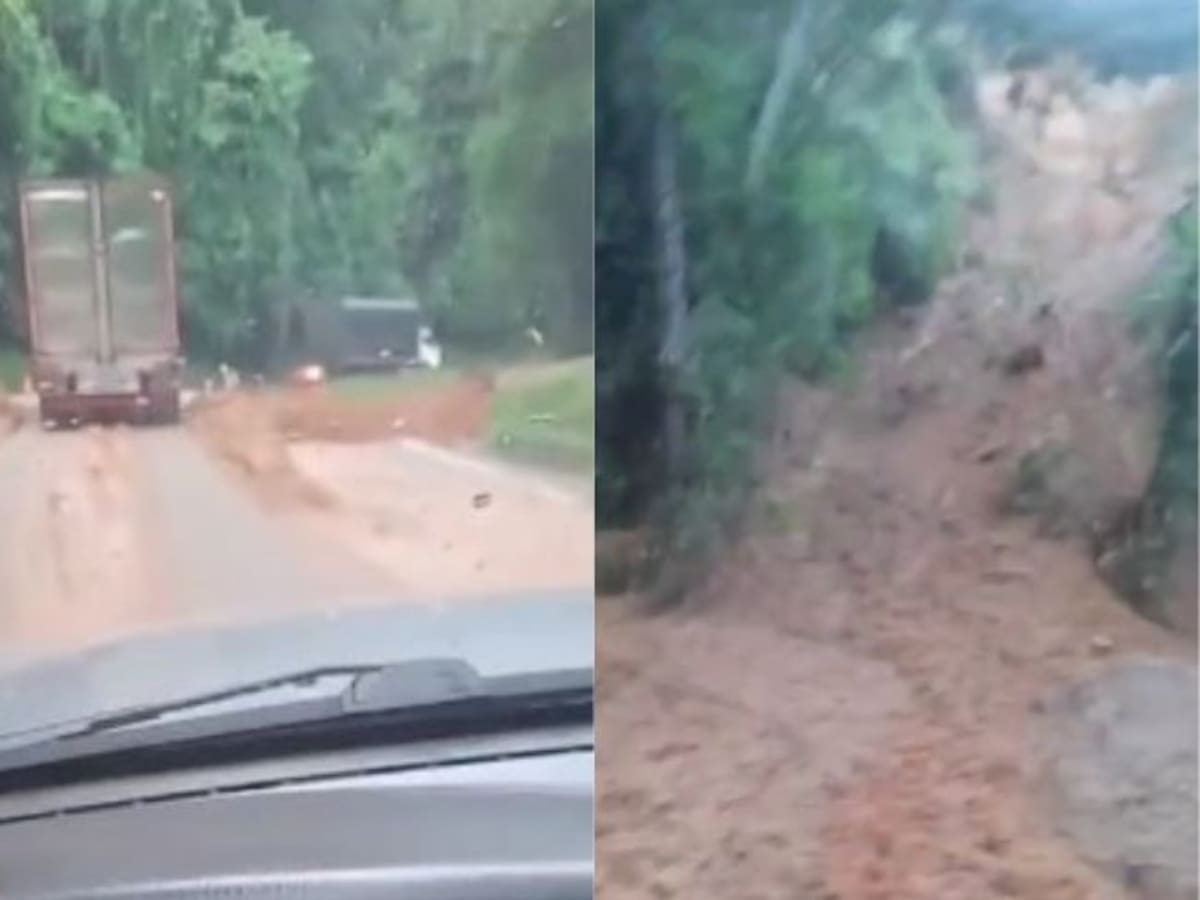 Por derrumbe hay paso a un carril en la vía Bucaramanga - Costa Caribe