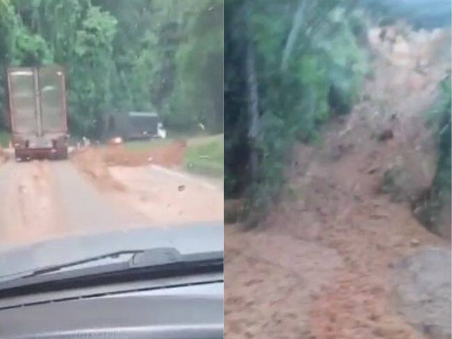 Por derrumbe hay paso a un carril en la vía Bucaramanga - Costa Caribe