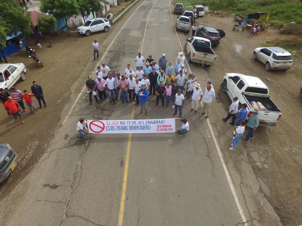 Protestas de ganaderos en Magdalena. Foto: Cortesía Sebastián Botero.