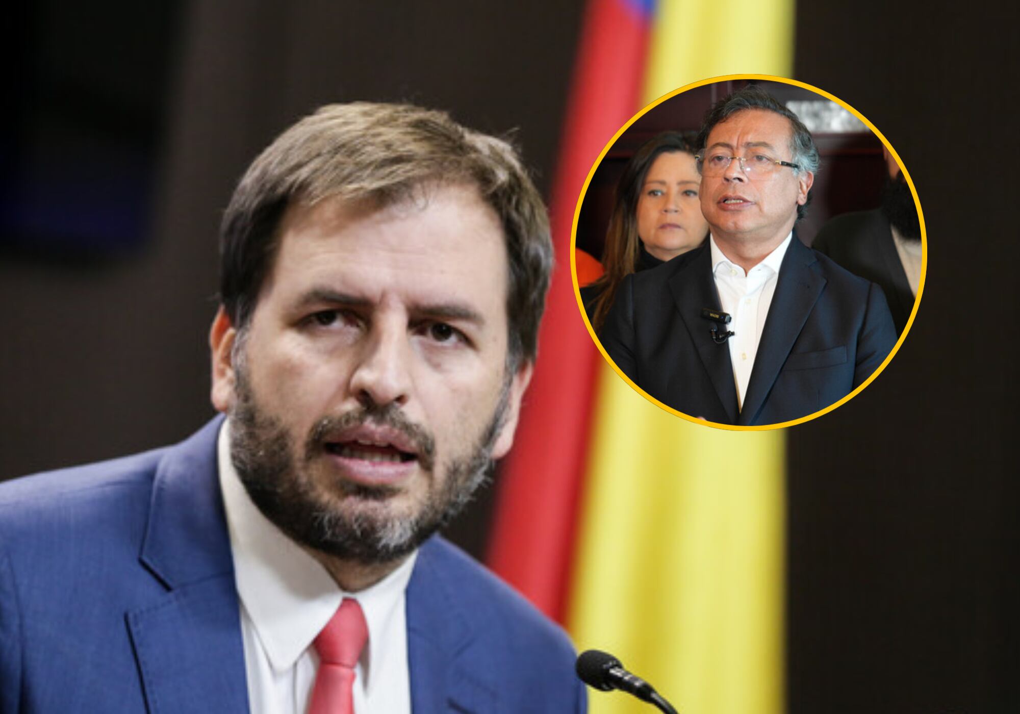 Andrés Forero y Gustavo Petro. Foto: (Colprensa - Catalina Olaya) / Colprensa