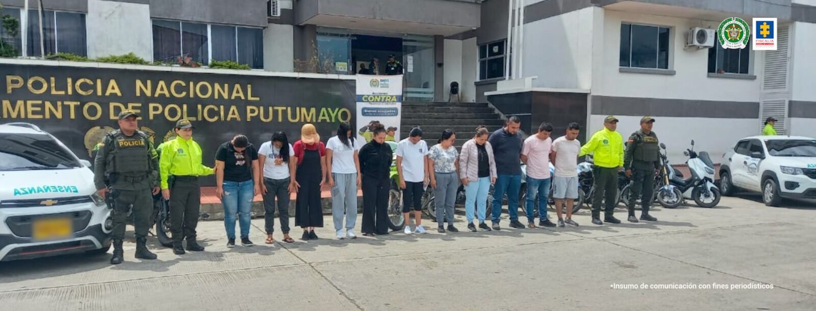 A diez de los capturados les fueron impuestas medidas de aseguramiento no privativas de la libertad.