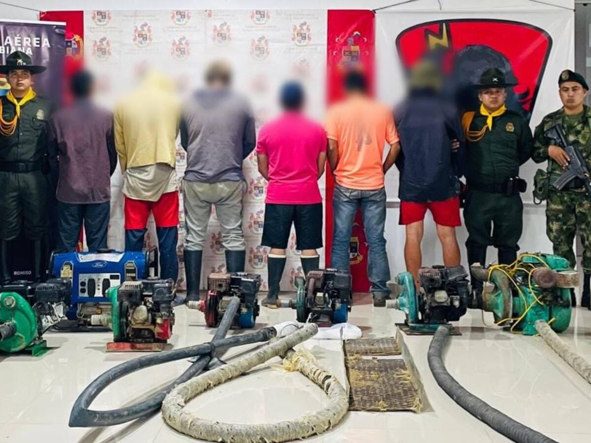 Seis personas fueron capturadas por minería ilegal en Ataco, Tolima