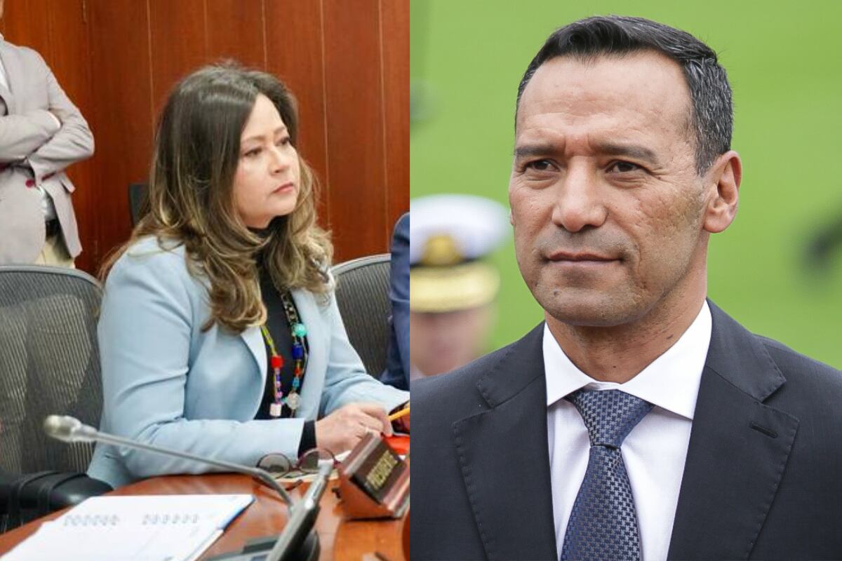 Maria Fernanda Rojas, ministra de Transporte y Pedro Sánchez, ministro de Defensa - Cortesía Colprensa y MinTransporte