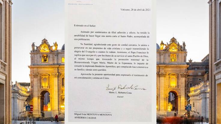 “Nunca pensé que el Papa Francisco me enviaría una carta”: Fiel católico caldense