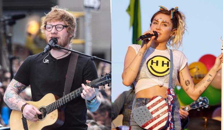 Ed Sheeran y Miley Cyrus