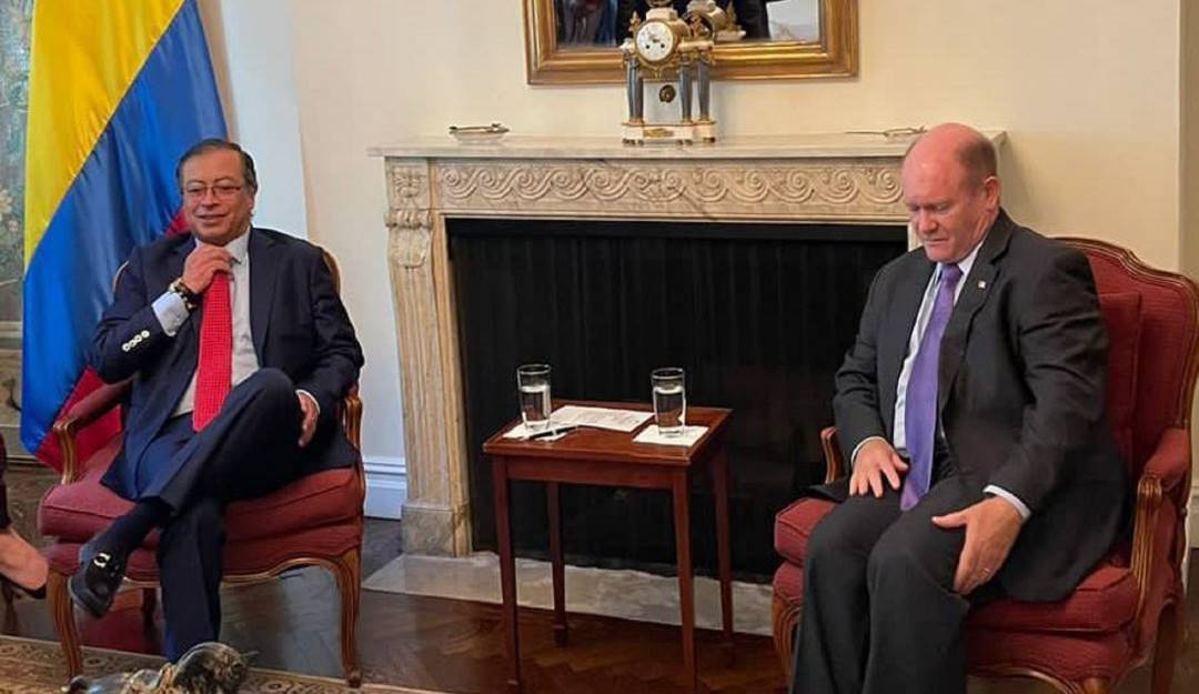 Petro en reunión con el senador Christopher Andrew Coons- Lizeth Suesca 