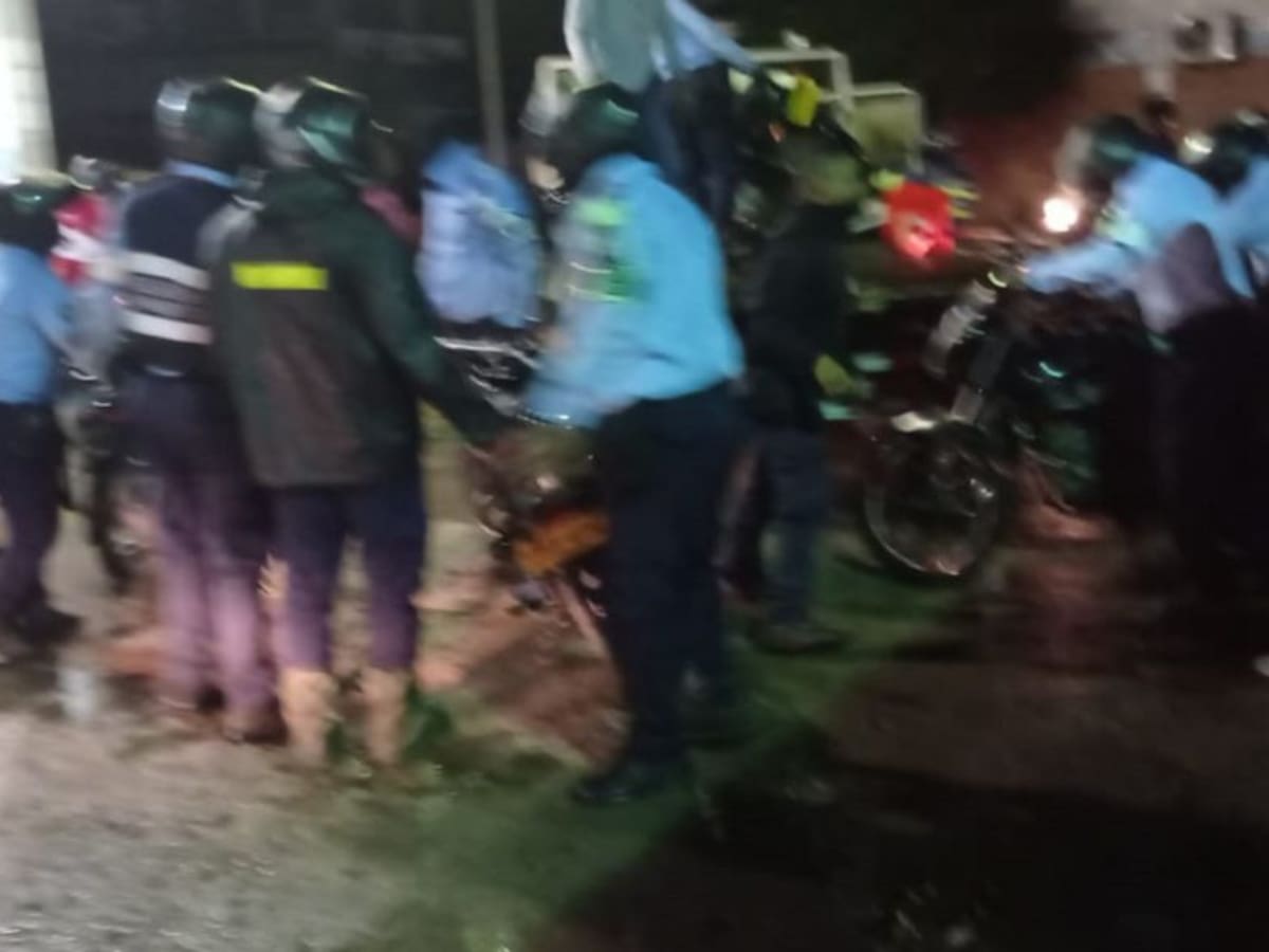Autoridades frenaron caravana de moteros por celebración de Halloween