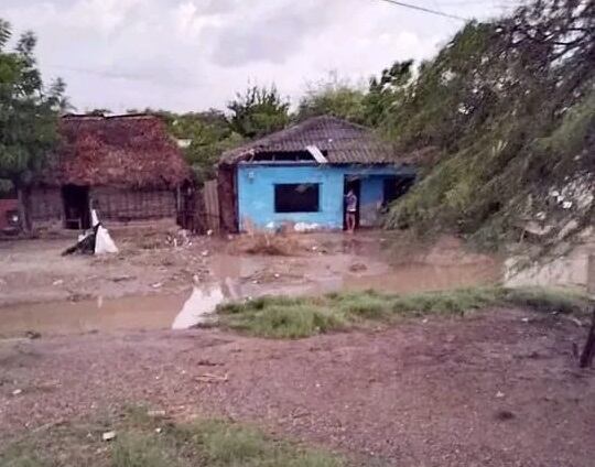 Vivienda afectada en Santa Lucía./ Foto: Twitter senador Efraín Cepeda