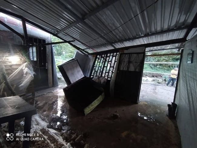 Perdida total de una vivienda. Foto Bomberos Pitalito