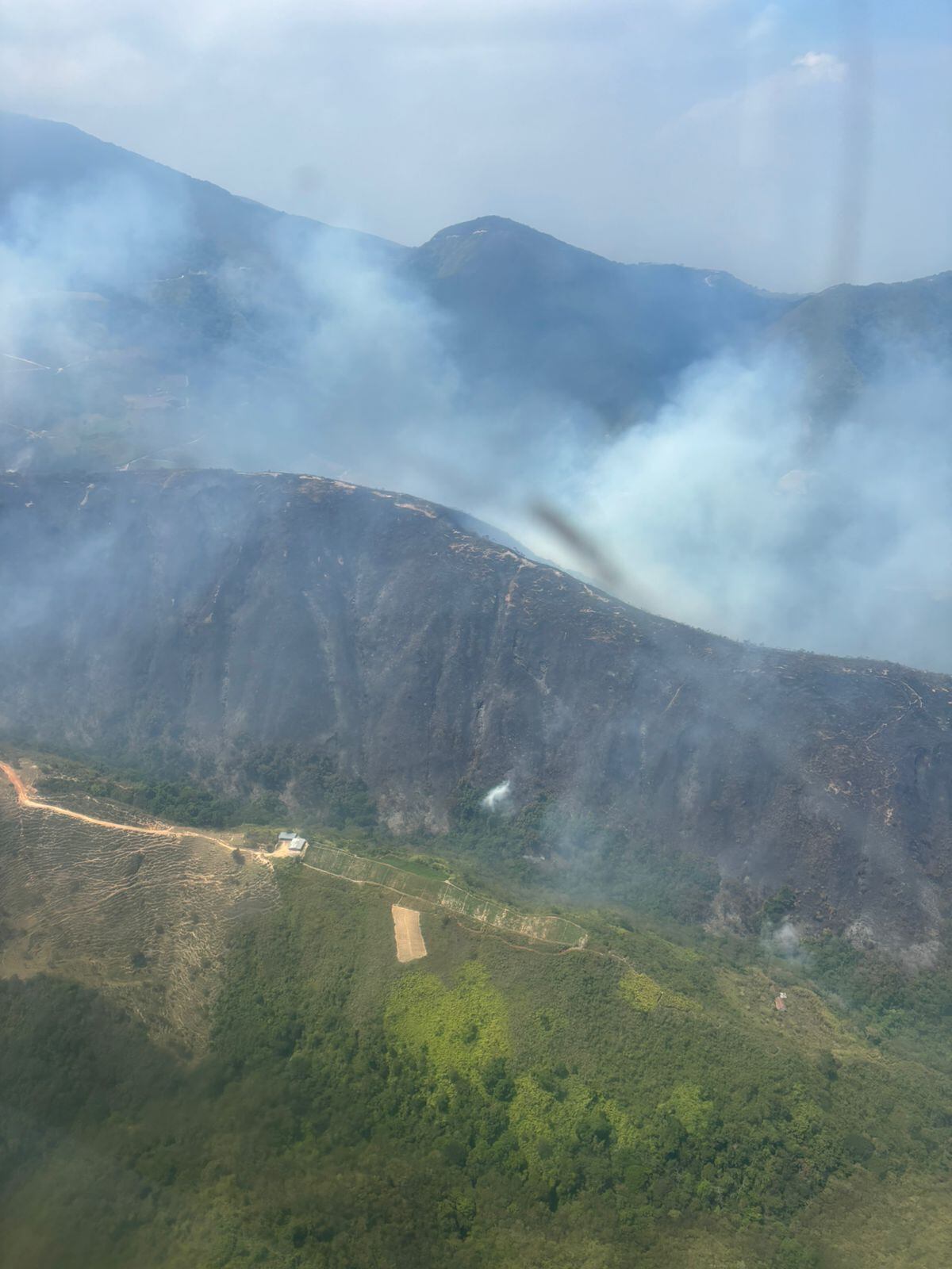Incendio forestal en Ocaña y La Playa de Belén