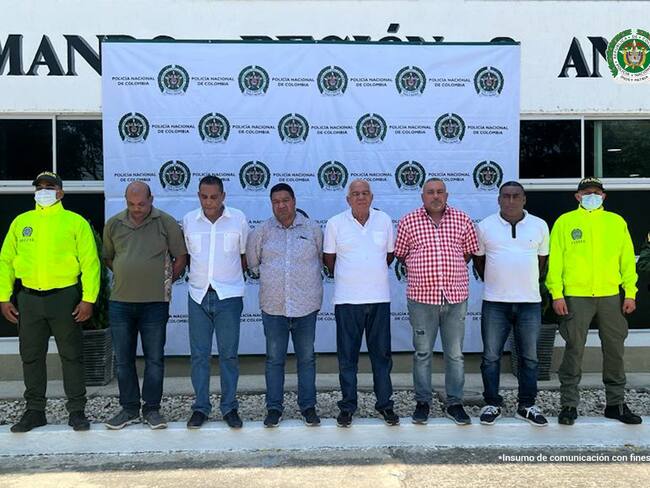 Los capturados (Cortesía Fiscalía General de la Nación)