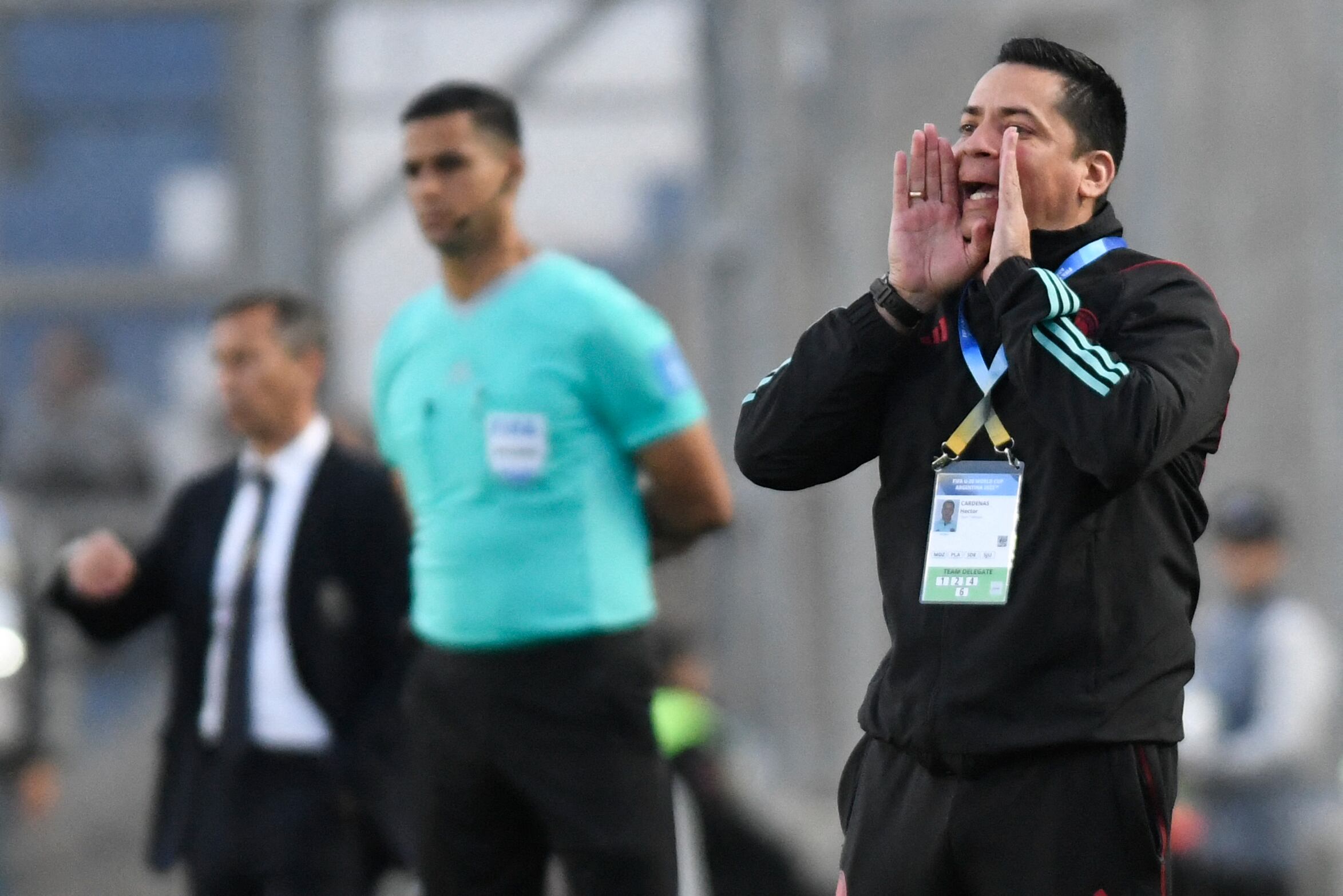 Héctor Cárdenas, DT de la Selección Colombia Sub-23. (Photo by ANDRES LARROVERE/AFP via Getty Images)