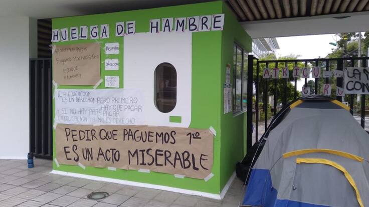 14 días completan en huelga de hambre estudiantes de la Uniquindío