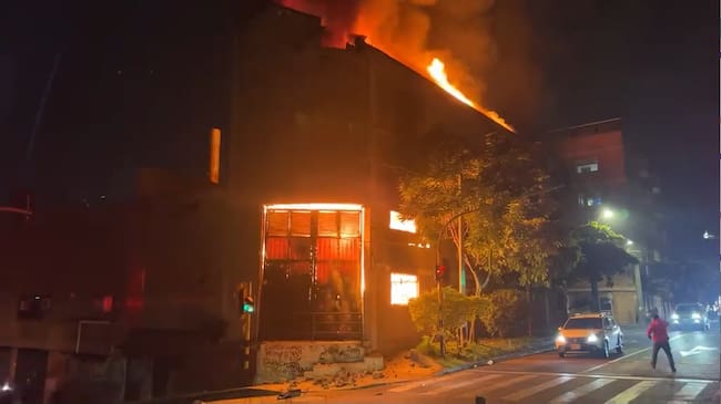 Incendio en Itagüí. Foto: Cortesía
