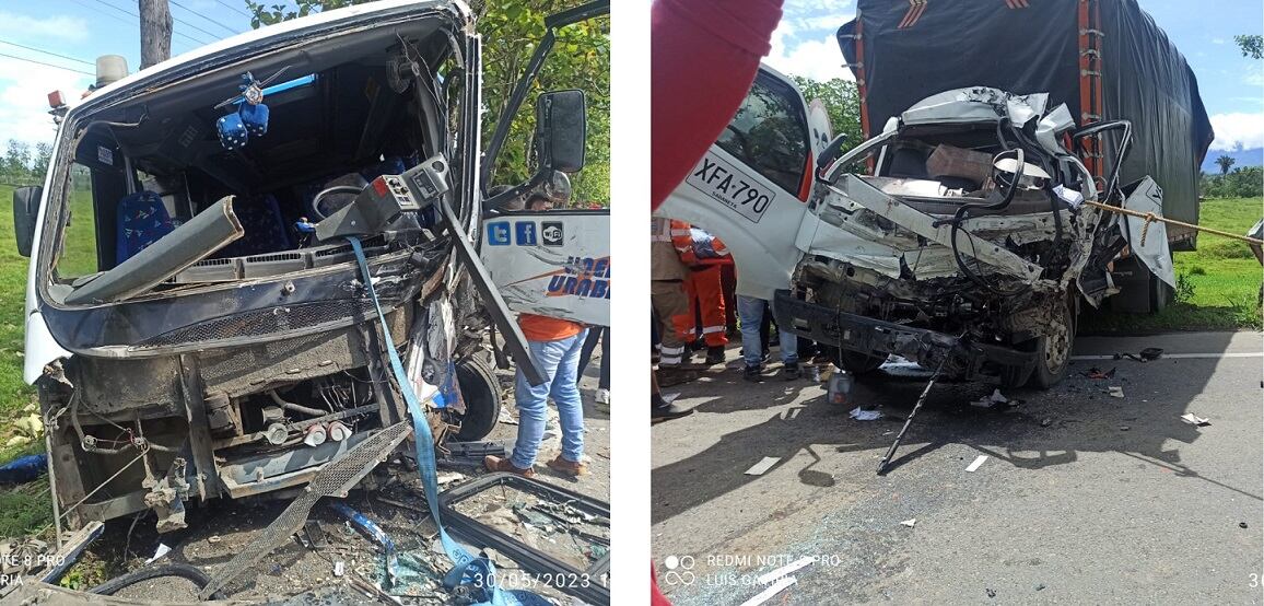 Choque en Urabá- foto bomberos Chigorodó