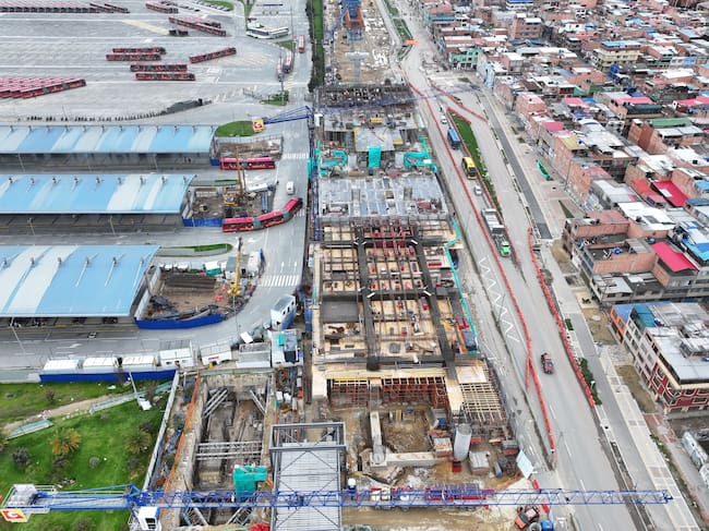 Estaciones en construcción de la primera línea del metro de Bogotá. Foto: Alcaldía de Bogotá.